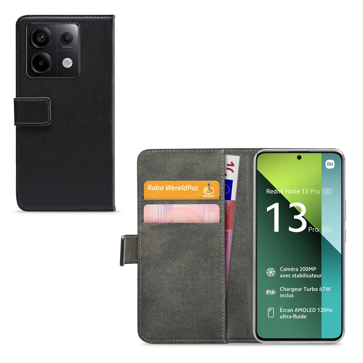 Mobilize Classic Gelly Wallet Book Case Xiaomi Poco X6 5G/Redmi Note 13 Pro 5G Black - Essentify