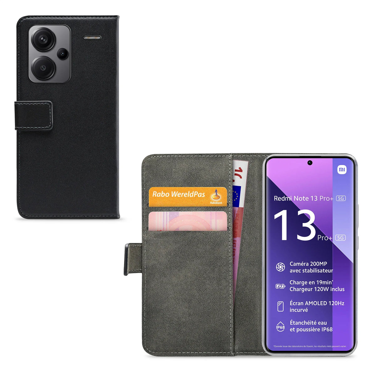 Mobilize Classic Gelly Wallet Book Case Xiaomi Redmi Note 13 Pro+ 5G Black - Essentify