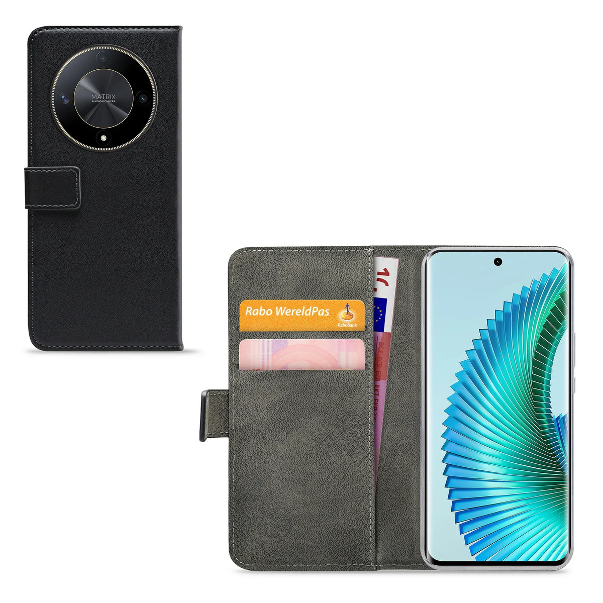 Mobilize Classic Gelly Wallet Book Case Honor Magic6 Lite 5G Black - Essentify