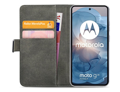 Mobilize Classic Gelly Wallet Book Case Motorola Moto G24 Power Black - Essentify