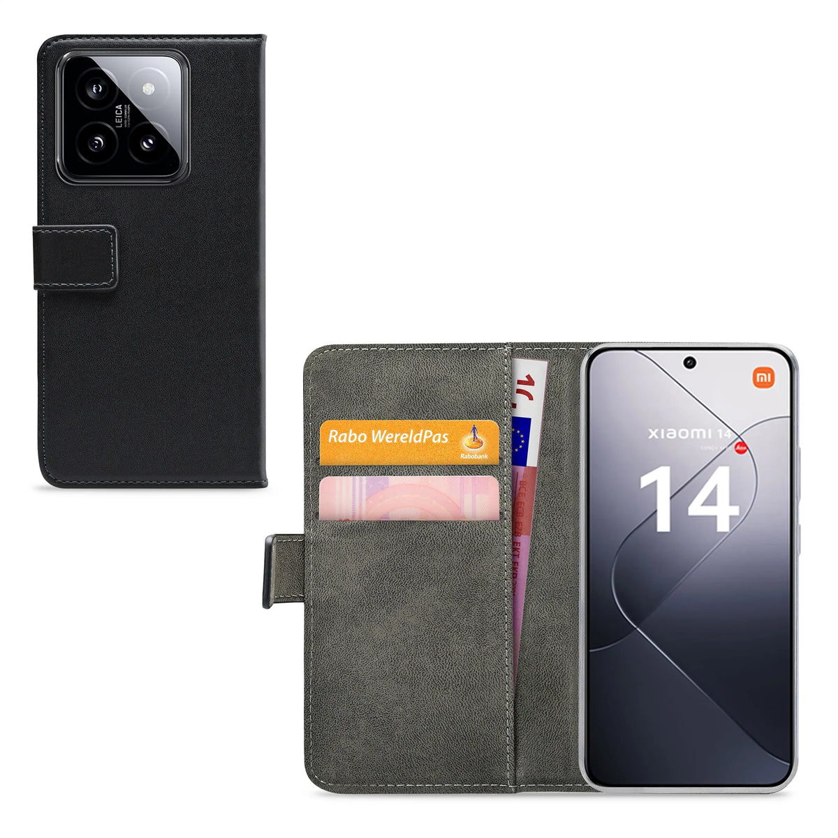 Mobilize Classic Gelly Wallet Book Case Xiaomi 14 Black - Essentify