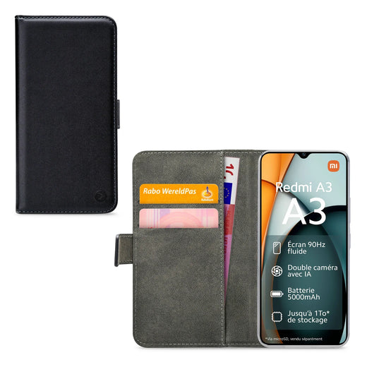 Mobilize Classic Gelly Wallet Book Case Xiaomi Redmi A3/A3X Black - Essentify