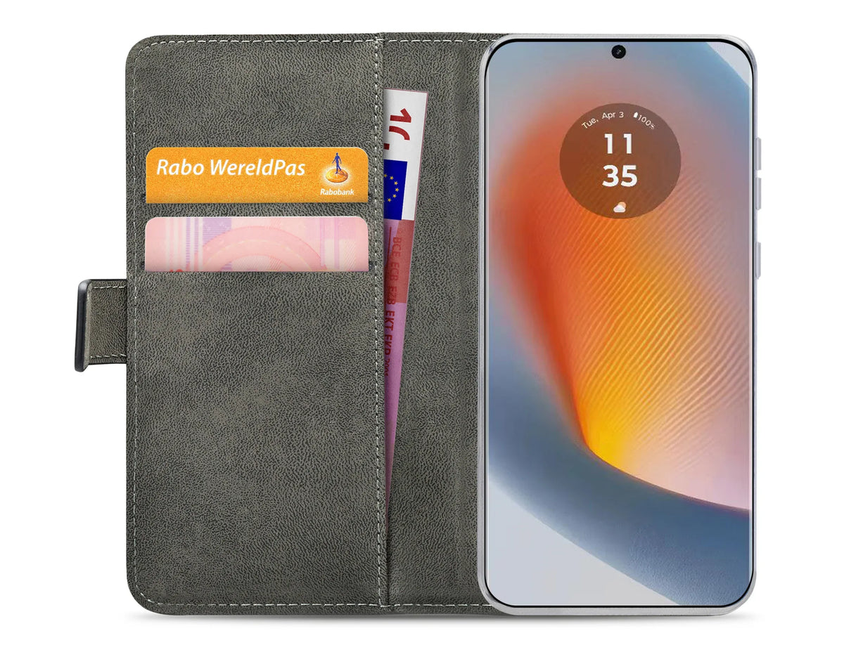 Mobilize Classic Gelly Wallet Book Case Motorola Edge 50 Fusion Black - Essentify
