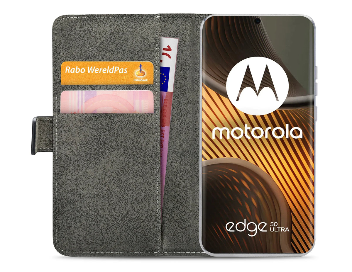 Mobilize Classic Gelly Wallet Book Case Motorola Edge 50 Ultra Black - Essentify