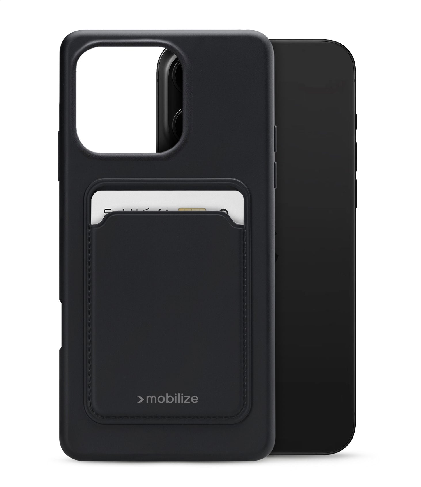 Mobilize Rubber Gelly Card Case Apple Iphone 16 Pro Max Matt Black