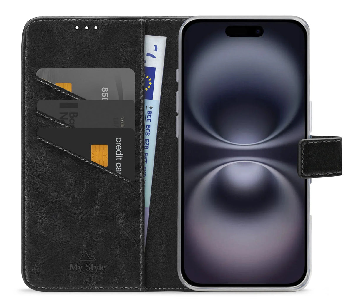 My Style Flex Wallet For Apple Iphone 16 Black - Essentify