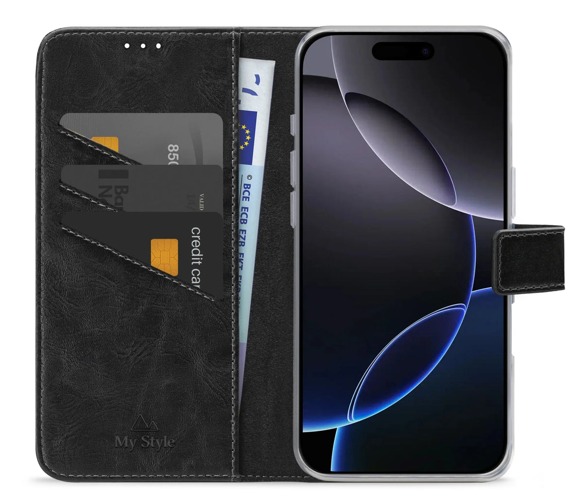 My Style Flex Wallet For Apple Iphone 16 Pro Black - Essentify