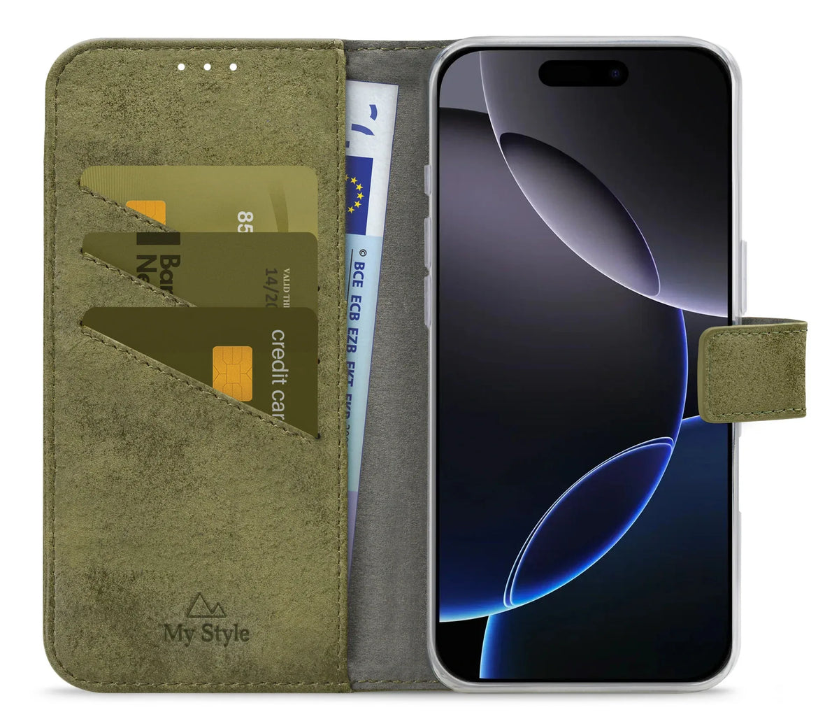 My Style Flex Wallet For Apple Iphone 16 Pro Max Olive - Essentify