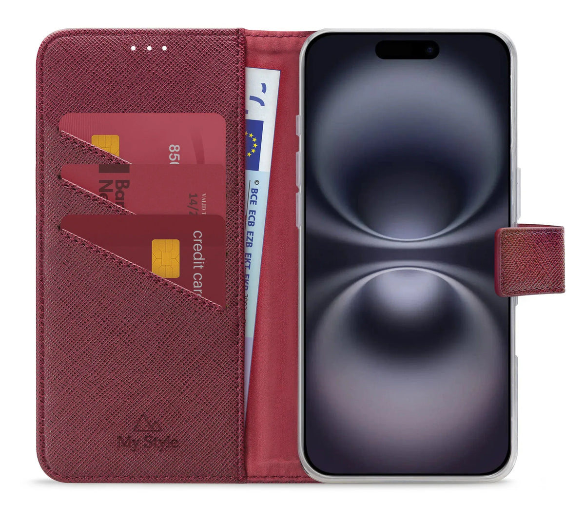 My Style Flex Wallet For Apple Iphone 16 Plus Bordeaux - Essentify