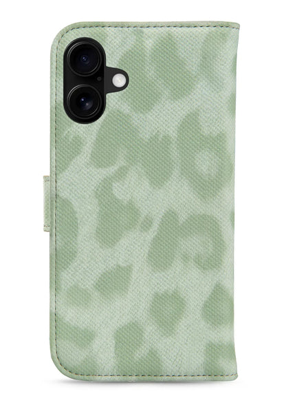 My Style Flex Wallet For Apple Iphone 16 Plus Green Leopard - Essentify