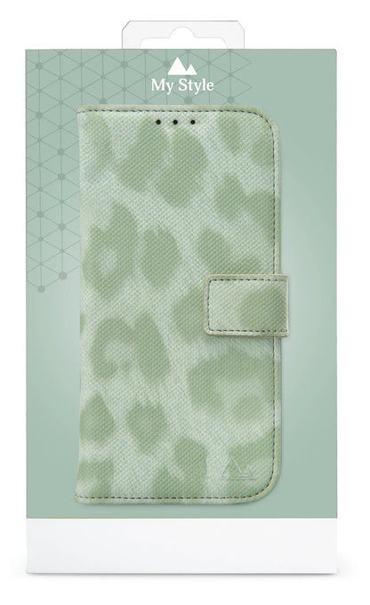 My Style Flex Wallet For Apple Iphone 16 Plus Green Leopard - Essentify