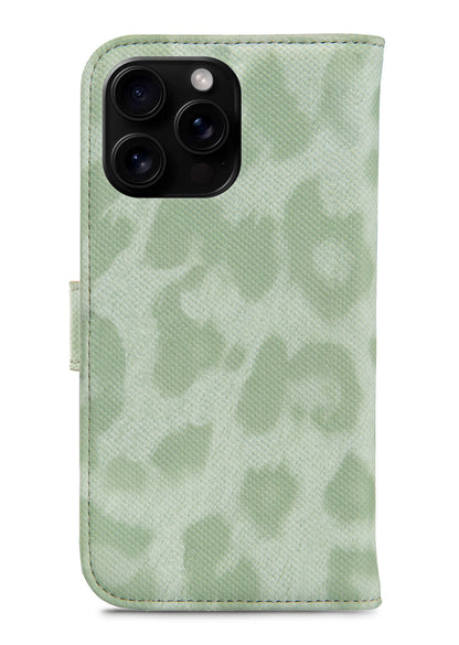 My Style Flex Wallet For Apple Iphone 16 Pro Max Green Leopard