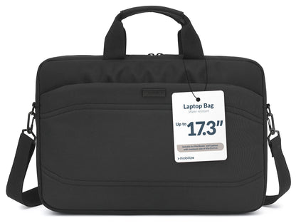 Mobilize Waterresistant Laptop Bag Up To 17.3Inch Black - Essentify