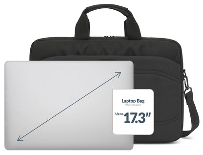 Mobilize Waterresistant Laptop Bag Up To 17.3Inch Black - Essentify