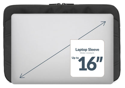 Mobilize Waterresistant Laptop Sleeve Up To 16Inch Black - Essentify
