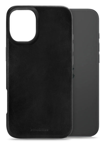 Mobilize Magsafe Compatible Premium Leather Case Apple Iphone 16 Plus Black - Essentify