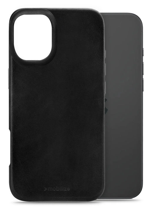 Mobilize Magsafe Compatible Premium Leather Case Apple Iphone 16 Plus Black - Essentify