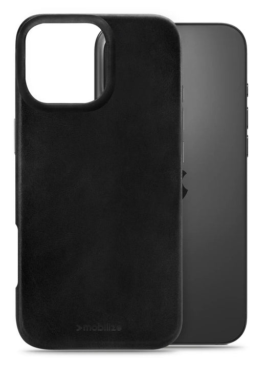 Mobilize Magsafe Compatible Premium Leather Case Apple Iphone 16 Pro Max Black - Essentify