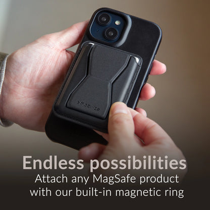 Mobilize Magsafe Compatible Premium Leather Case Apple Iphone 16 Pro Max Black - Essentify