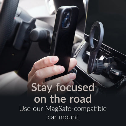 Mobilize Magsafe Compatible Premium Leather Case Apple Iphone 16 Pro Max Black - Essentify