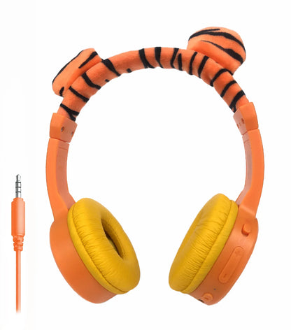 Mobilize Wireless/Wired Over Ear Kids Headphone 85Db Tiger - Essentify