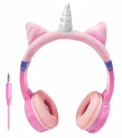 Mobilize Wireless/Wired Over Ear Kids Headphone 85Db Unicorn
