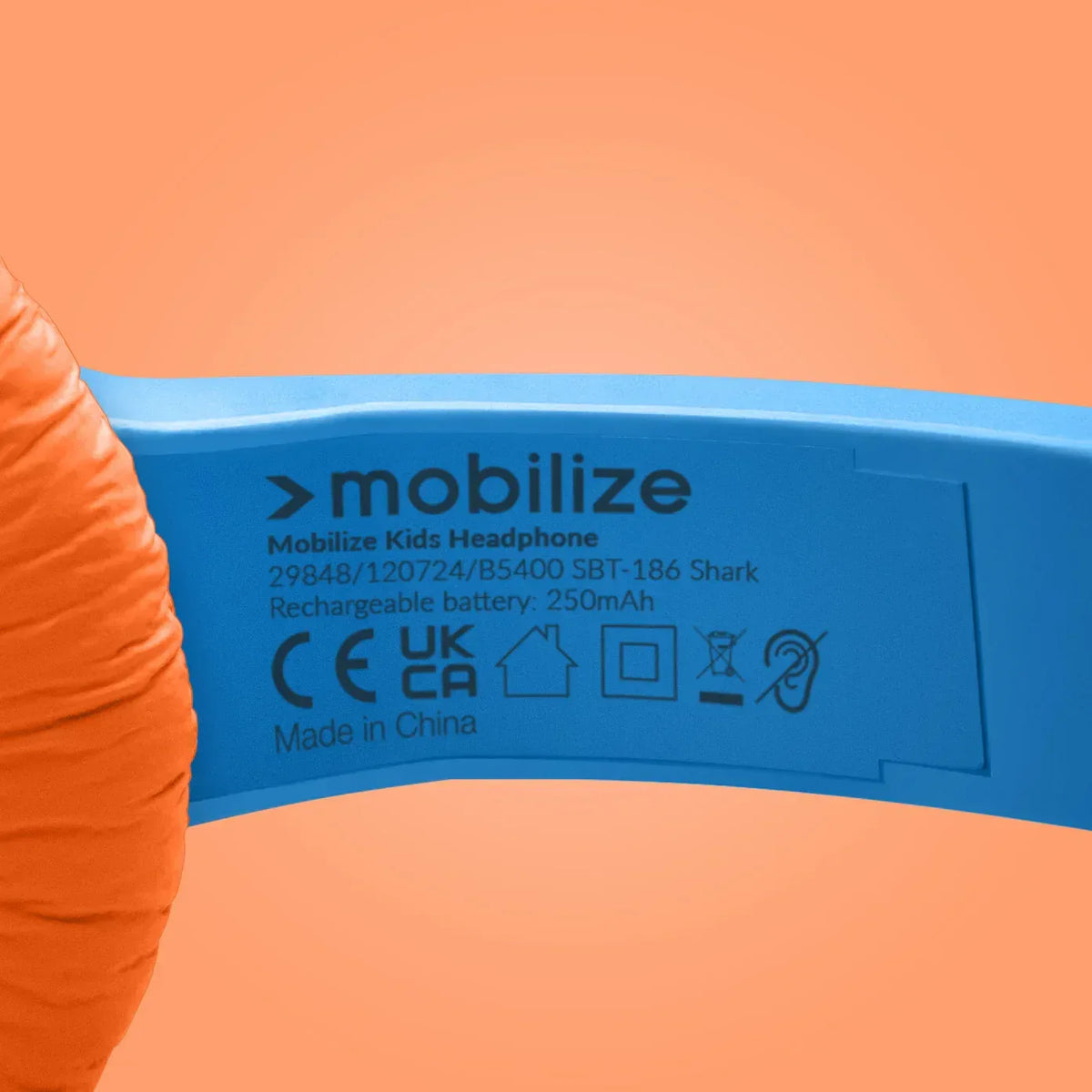Mobilize Wireless/Wired Over Ear Kids Headphone 85Db Shark - Essentify