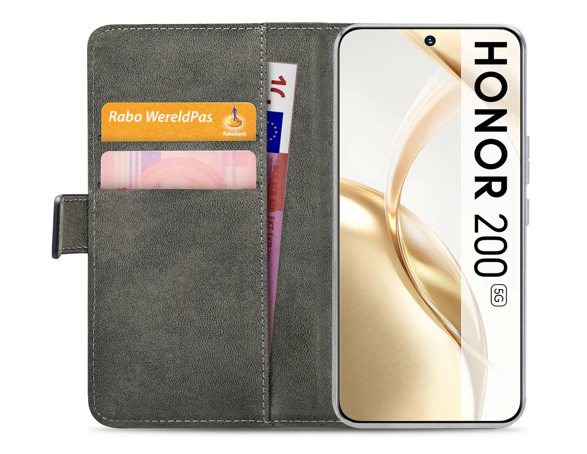 Mobilize Classic Gelly Wallet Book Case Honor 200 Black - Essentify