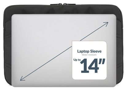 Mobilize Waterresistant Laptop Sleeve Up To 14Inch Black - Essentify