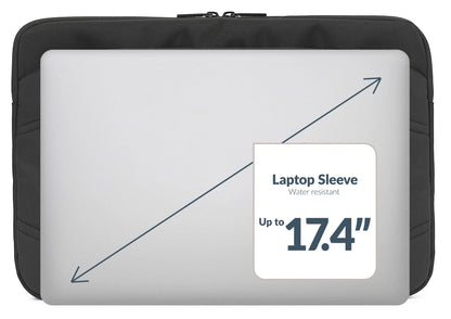 Mobilize Waterresistant Laptop Sleeve Up To 17.4Inch Black - Essentify