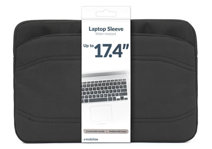 Mobilize Waterresistant Laptop Sleeve Up To 17.4Inch Black - Essentify