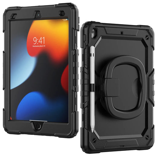 Mobilize Rotating Defender Case Stand Function For Apple Ipad 10.2 (2019/2020/2021) Black - Essentify