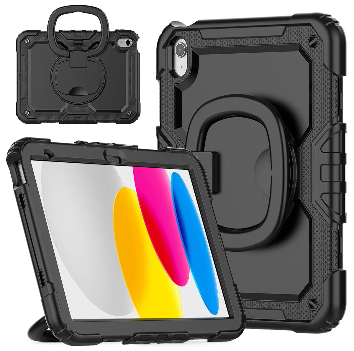 Mobilize Rotating Defender Case Stand Function For Apple Ipad 10.9 (2022)/Ipad 11 (2025) Black - Essentify