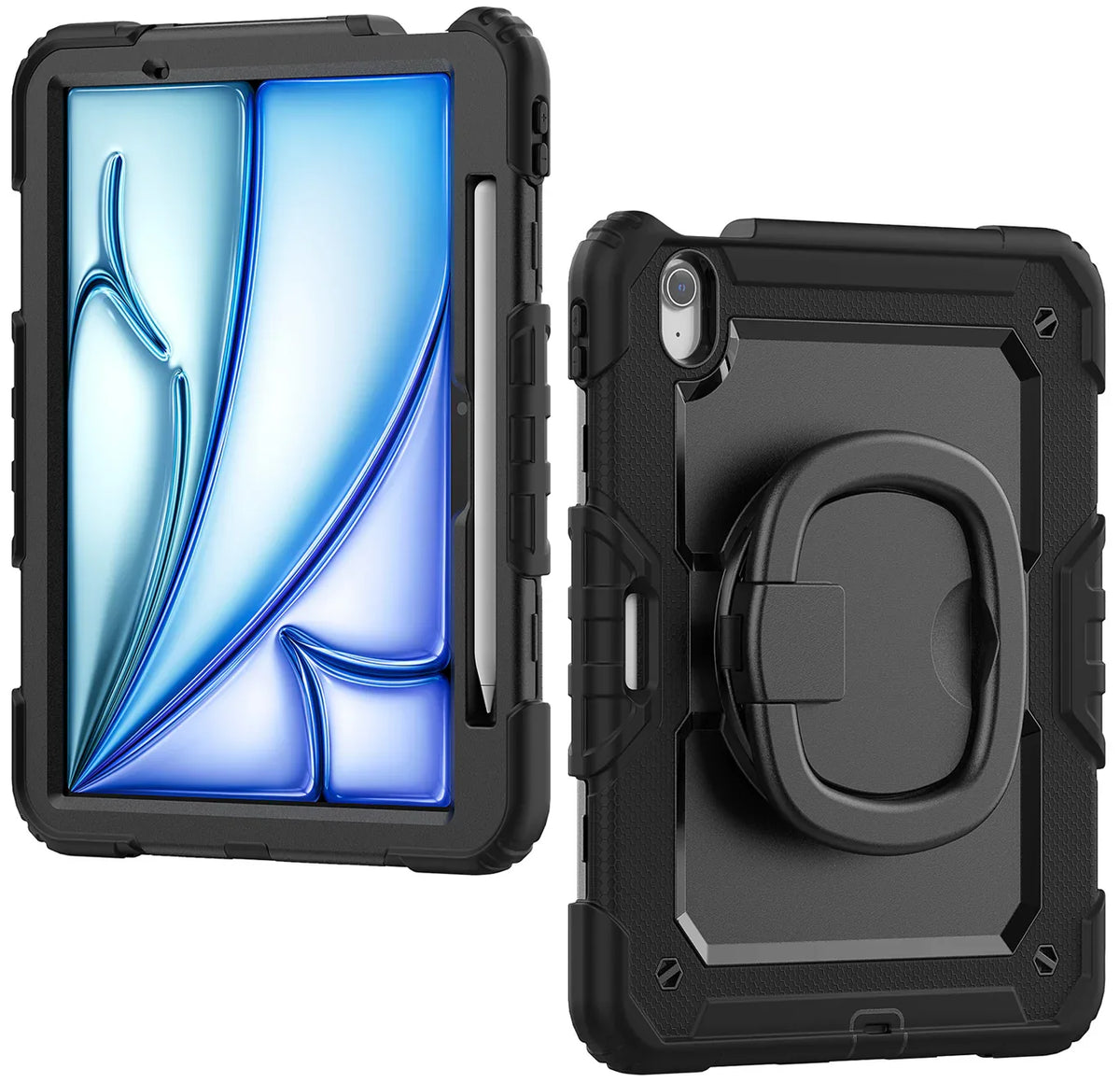 Mobilize Rotating Defender Case Stand Function For Apple Ipad Air 11 (2024/2025) Black - Essentify