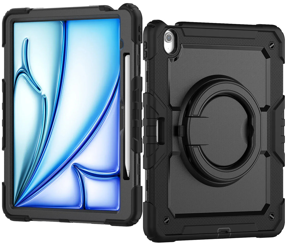 Mobilize Rotating Defender Case Stand Function For Apple Ipad Air 13 (2024/2025) Black - Essentify