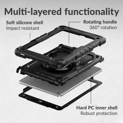 Mobilize Rotating Defender Case Stand Function For Samsung Galaxy Tab S9 11/S9 Fe 10.9 Black - Essentify