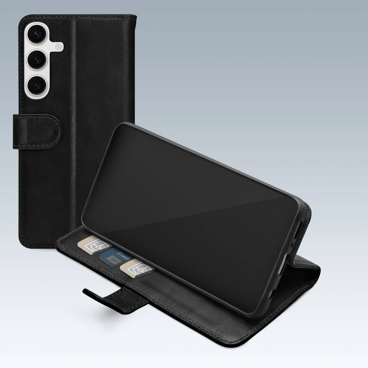 Mobilize Premium Gelly Wallet Book Case Samsung Galaxy S24 Fe Black - Essentify