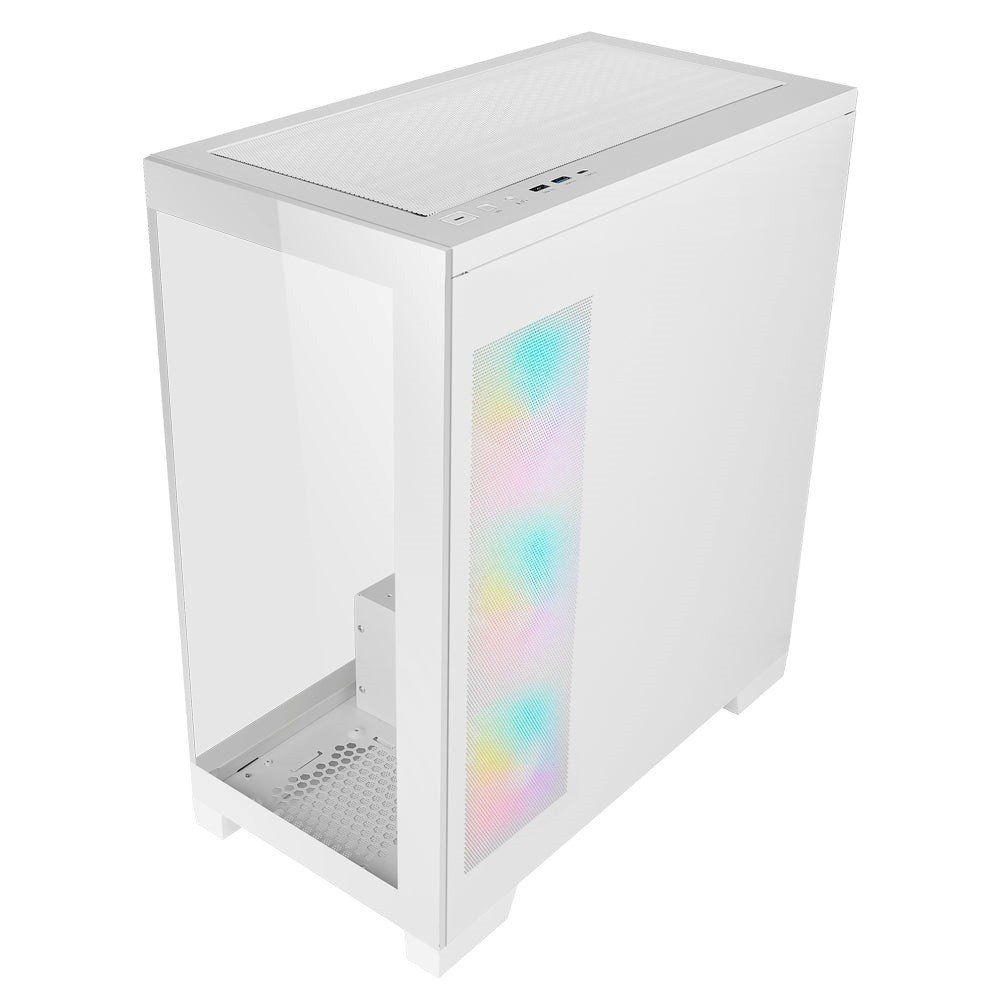 Case Azza Cove | Midi Tower | RGB | Tempered Glass | Wit