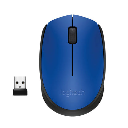 Logitech M171 | Draadloze Muis | Links- en Rechtshandig | RF | 1000 DPI | Zwart/Blauw