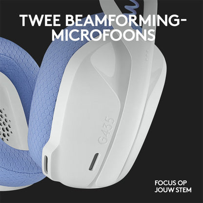 Logitech G G435 | Draadlooze Over-ear Gaming Headset | Bluetooth & USB-A Receiver | Wit/Lilac