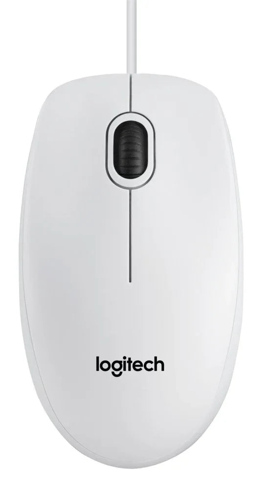Logitech B100 | Bekabelde Muis | Links- en Rechtshandig | USB-A | 800 DPI | Wit - Essentify