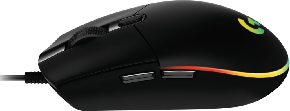 Logitech G203 LIGHTSYNC | Bedrade Gaming Muis | Links- en Rechtshandig | USB-A | 8.000 DPI | Zwart