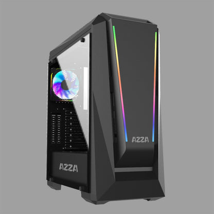 Azza Chroma 410A RGB | Midi Tower Case | Zwart