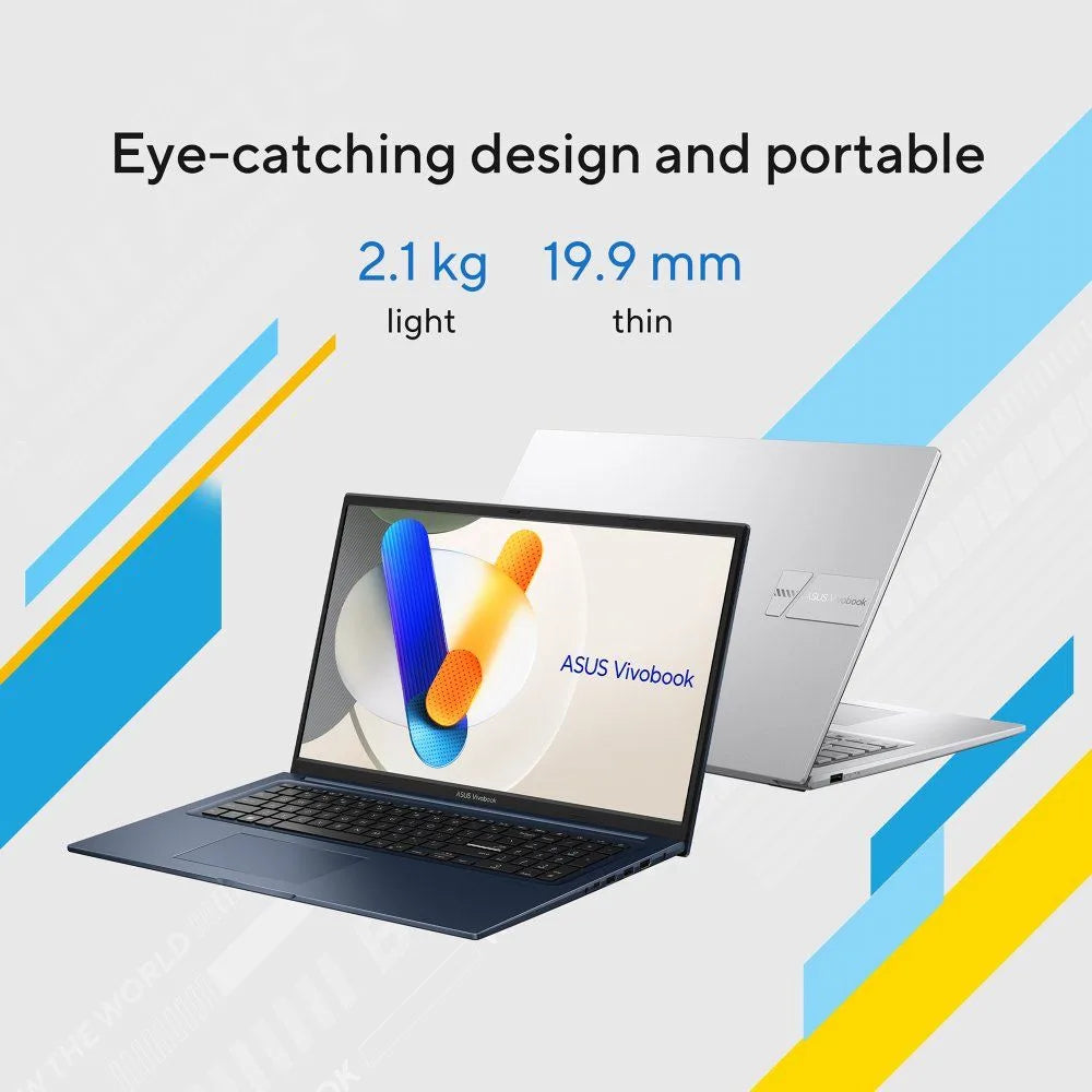 ASUS Vivobook 17 X1704VA | 17.3'' Full HD IPS | Intel Core 5 120U | 16GB RAM | 512B SSD | W11 Home | Quiet Blue