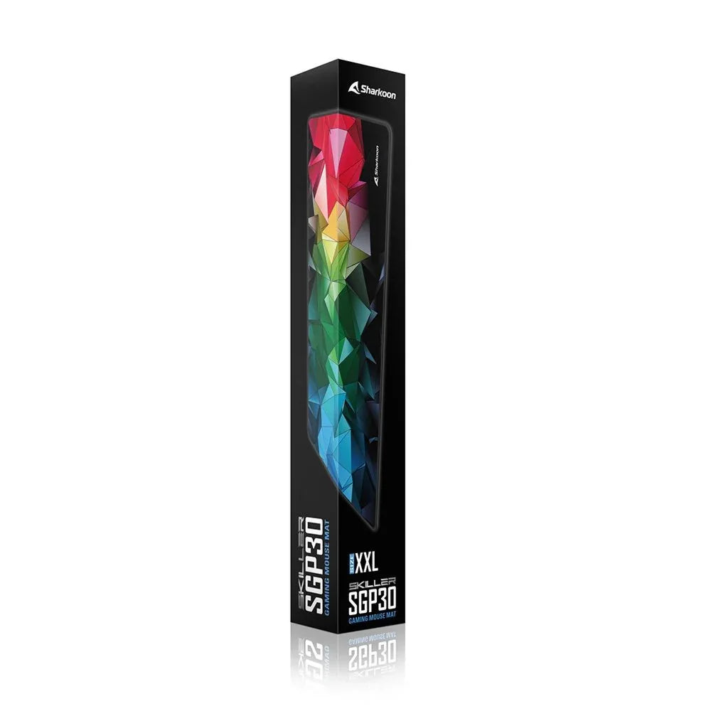 Sharkoon SKILLER SGP30 | Gaming-muismat | XXL-formaat (900 x 400 mm) | Waterafstotend textiel | Antislip rubberen onderzijde | Meerkleurig - Essentify