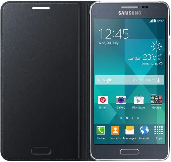 Samsung Flip Cover Galaxy Alpha Black - Essentify