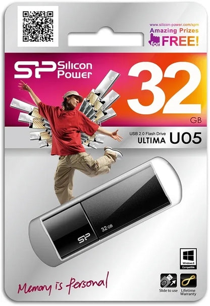 Silicon Power U05 Ultima Usb Pendrive 32Gb Usb 2.0 Black - Essentify