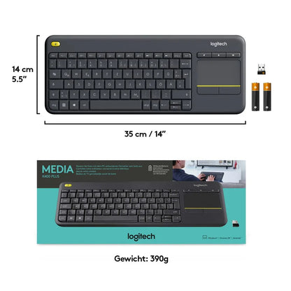 Logitech K400 | Draadloos Toetsenbord met Touchpad | QWERTY - Essentify