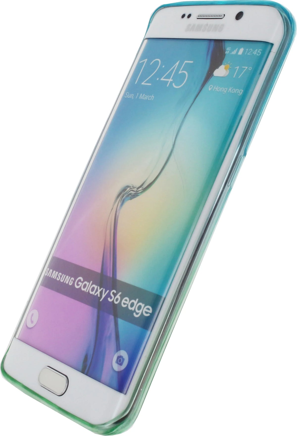 Xccess Thin Tpu Case Samsung Galaxy S6 Edge Gradual Green/Turquoise - Essentify