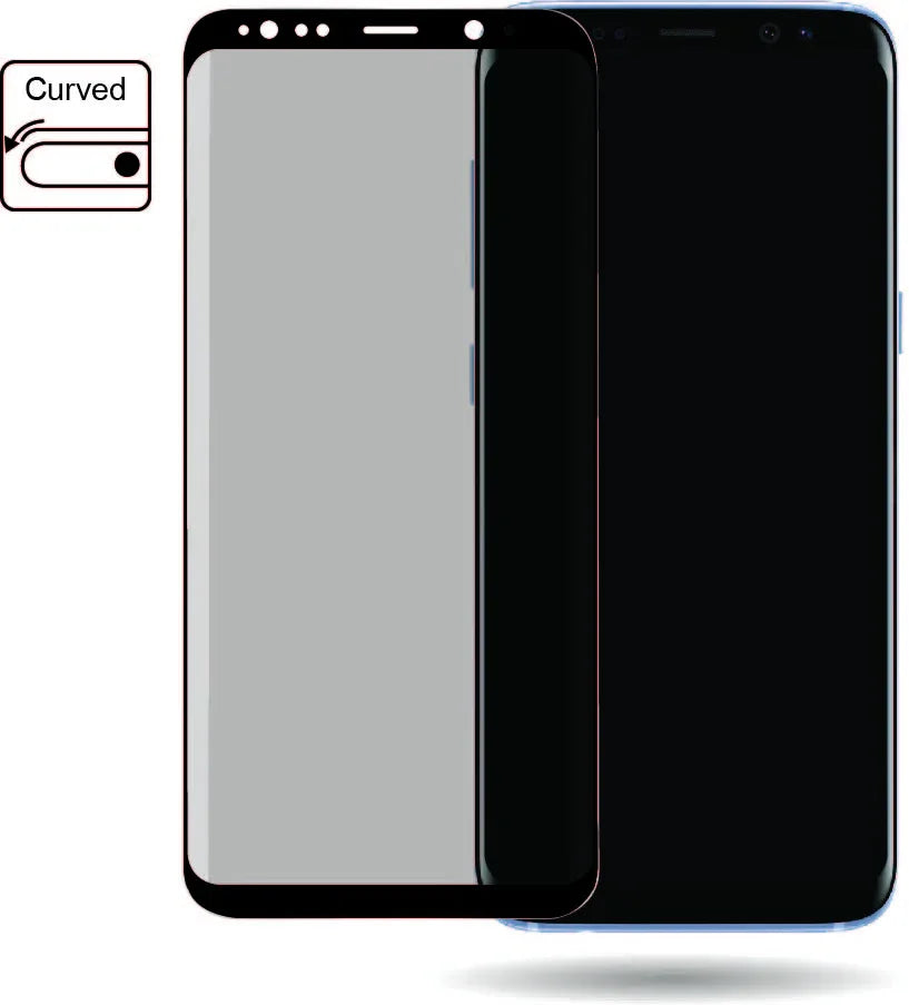 Mobilize Edge-To-Edge Glass Screen Protector Samsung Galaxy S8+ Black - Essentify